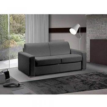 Canapé lit 3 places MASTER Express 140 cm, polyuréthane gris graphite + matelas 18 cm inclus
