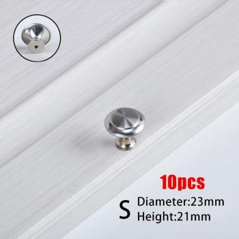 10pcs/set Round Drawer Knobs Stainless Steel
