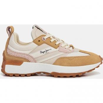 Pepe Jeans para mujer. Zapatillas de Piel Lucky Print beige Pepe Jeans