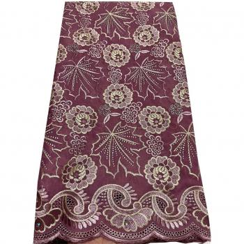 African Nigerian Tulle Lace Fabric YXL309 Wine