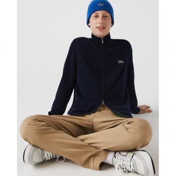 Chaqueta Lacoste Hombre Punto Negra Cremallera