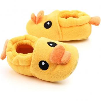Cute Cartoon Duck Soft Prewalker Sneakers for Babies 0-18M - Warm First Walker Shoes