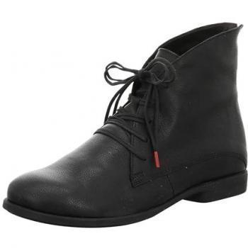 Think! Schnürstiefelette THINK AGRAT Gr. 38, schwarz Damen Schuhe mit Schurwolle