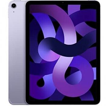 Apple iPad Air 10.9-inch Tablet from the 2022 Collection Featuring USB-C, 8-Core M1 Chip, 64GB Storage Space, Wi-Fi + Cellular Networking Options and a Sleek Purple Finish