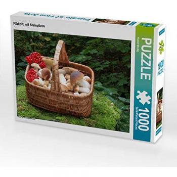 Calvendo Puzzle Pilzkorb mit Steinpilzen, 1000 Teile, Lege-Größe 64 x 48 cm, Foto-Puzzle Bild von Rudolf Bindig