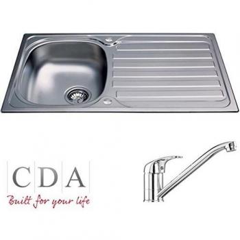 Stainless Steel Kitchen Sink with Single Handle Pull-Down Faucet (CBS110SS & TC05CH)