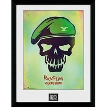 Stampa Fotografica In Cornice 30x40 cm. Rick Flag Skull, Suicide Squad