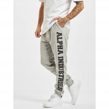 Pantaloni Alpha Industries Jogging Lettere Grandi Grigio M