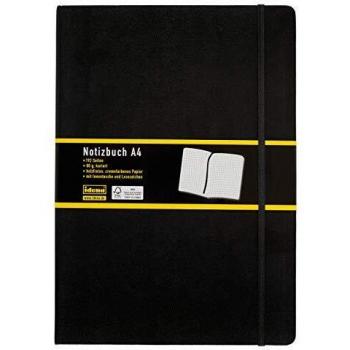 Idena 209280 Notizbuch A4, kariert, 80 g/m², 192 Seiten, FSC-Mix