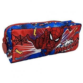 Coriex Tombolino Spiderman, Marvel, Astuccio Porta Colori, Porta Penne, Porta Oggetti, Scuola, 22 x 8 cm, Rosso