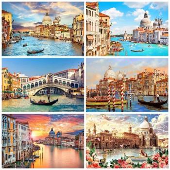 Rotes Venedig-Diamanten-Stickerei-Kit