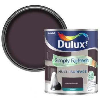 DULUX RETAIL Dulux Simply Refresh Multi-Surface Eggshell Paint - Decadent Damson - 750ml