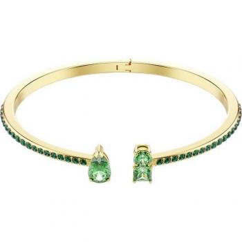 Bracciale Swarovski Matrix in cristalli verdi, placcato oro