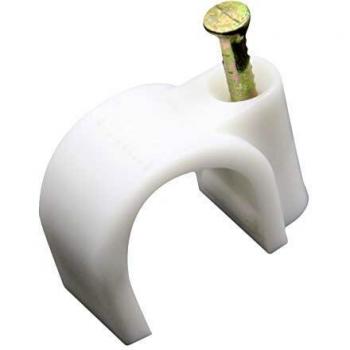 Zenitech Attaches plastiques Ø9 Blanc - lot de 20