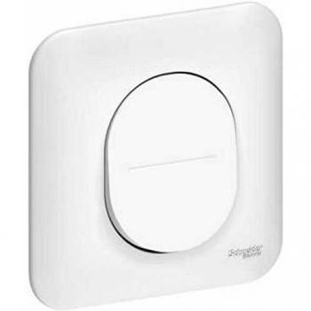 S262022 Schneider Electric Ovalis Interrupteur Simple Allumage 10 AX avec Plaque Blanc