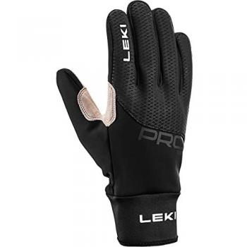 Leki Premium ThermoPlus Alpine Gloves for Men - Black/Sand 7.5