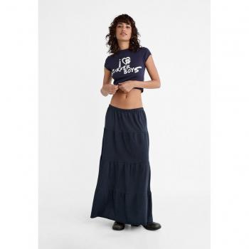 Gonna boho lunga azzurra mare XL