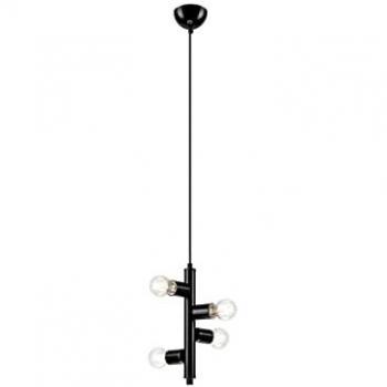 Lampada a Sospensione Linda 4x E27 Nera