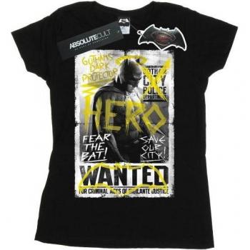 Batman v Superman Wanted Poster Women's Cotton T-Shirt