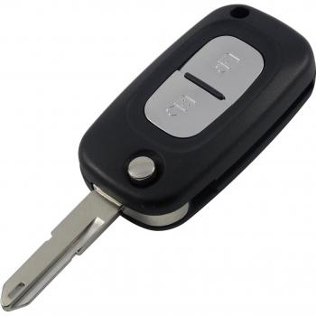 Jingyuqin 2/3 Button Flip Car Key Case for Renault Fluence, Clio, Megane, Kangoo, Modus, Lada VA2/HU83/Ne72