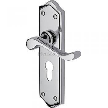 Buckingham Euro Profile Door Handle (Set of 2) Finish: Oil Rubbed Bronze