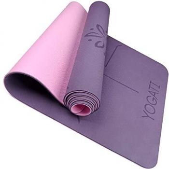 Tapis de Yoga YOGATI avec repères d’alignement du Corps