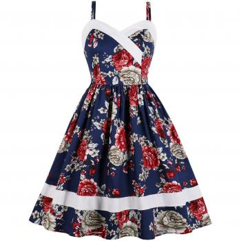 Rosa Retro Swing – Vestido Pin Up