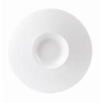 Steelite Monaco White Float Medium Well Ceramic Plate - Size: 305mm