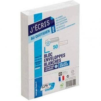 Enveloppe Précasée Vélin D L 110 x 220 mm Bloc Détachable Fond Bloc de 50 Gris