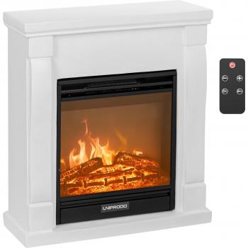 UNIPRODO Electric Fireplace - heating function - 1.8 kW - 2 power levels - art nouveau