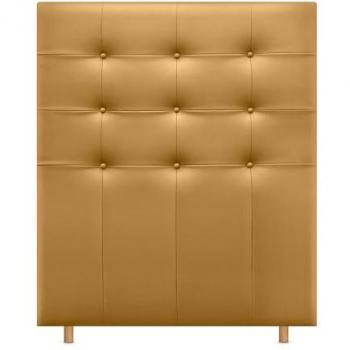 Cabezales de Cama Capitoné DHOME tapizado en Polipiel Dorado