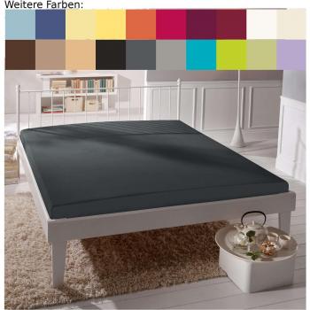 Erwin Müller Spannbettlaken Freising Elasthan-Jersey-Stretch anthrazit 80x220 cm