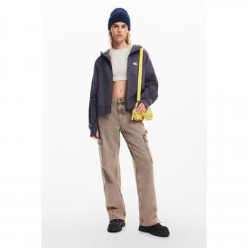 Sudadera de mujer oversize con capucha y cremallera