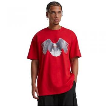 Tricou oversize roșu bărbătesc Sick Eagle Heavy