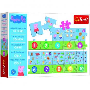 TREFL Peppa Pig: Vzdialenostné číslovanie 20 dielov