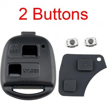 Toyota 2 Button Key Fob Shell Replacement for RAV4, Prado, Corolla, Land Cruiser, Previa