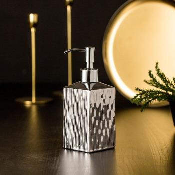 Elegant Gold and Silver Ceramic Bathroom Set