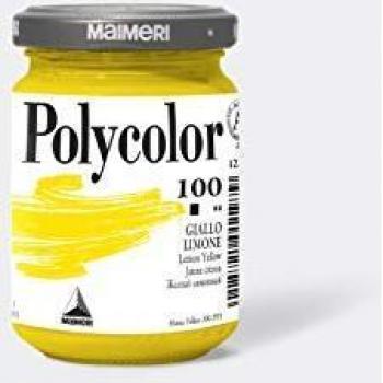 Colore Acrilico Polycolor Vasetto 140 ml 100 Giallo Limone Maimeri