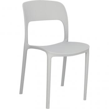 Seduta ergonomica Flexi grigia in plastica per tavolo da pranzo