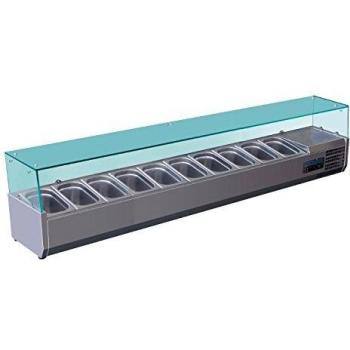 Saladette à Poser - POLAR REFRIGERATION - Bacs GN 1/4 - 120cm à 200cm - Gris