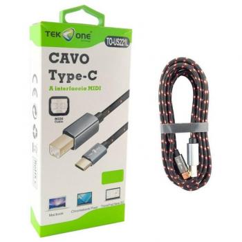 Cavo USB Type C a Interfaccia Type B Midi 3 Metri Art. To-us221l