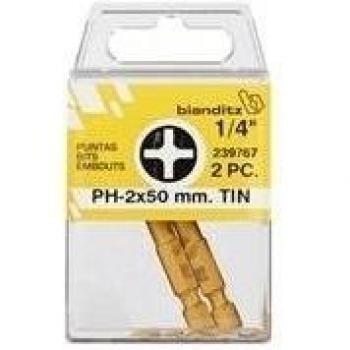 Embout de vissage Philips 1/4'' Étain 2 U - 3x50 Mm