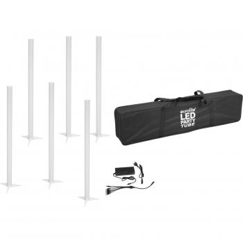 EUROLITE Discolicht Set 6x AKKU LED Party Tube IR + Ladenetzteil + Soft-Bag