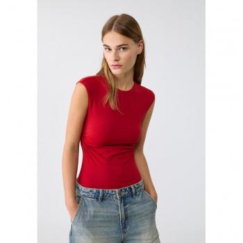 Open Back Bodysuit by Stradivarius – Red, Medium
