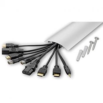 ALUNOVO TV Design Aluminium Kabelkanal in Weiss Hochglanz lackiert