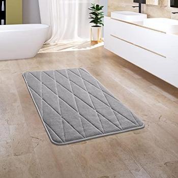 Zerbino bagno 3D in memory foam 50x80 cm – colore grigio