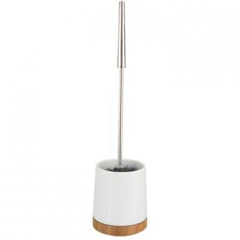 WENKO WC-Garnitur Bamboo weiß, braun Stein weiß, braun