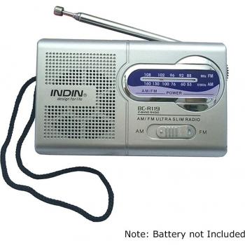 INDIN BC-R119 Mini AM FM Radio with Stereo Speakers
