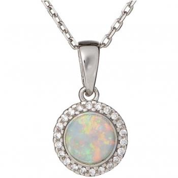 Pendentif de Plata 'Déesse Opale' 6 mm