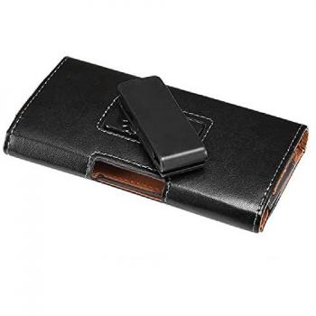 Funda Cinturón Ejecutivo DFV mobile con Clip Giratorio 360 Piel Sintética y Cierre Magnético para BLU C6L (2020) - Negra